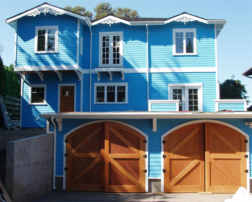 This 50's rambler received a whole second story to maximize their views in West Seattle. seattle garage construction