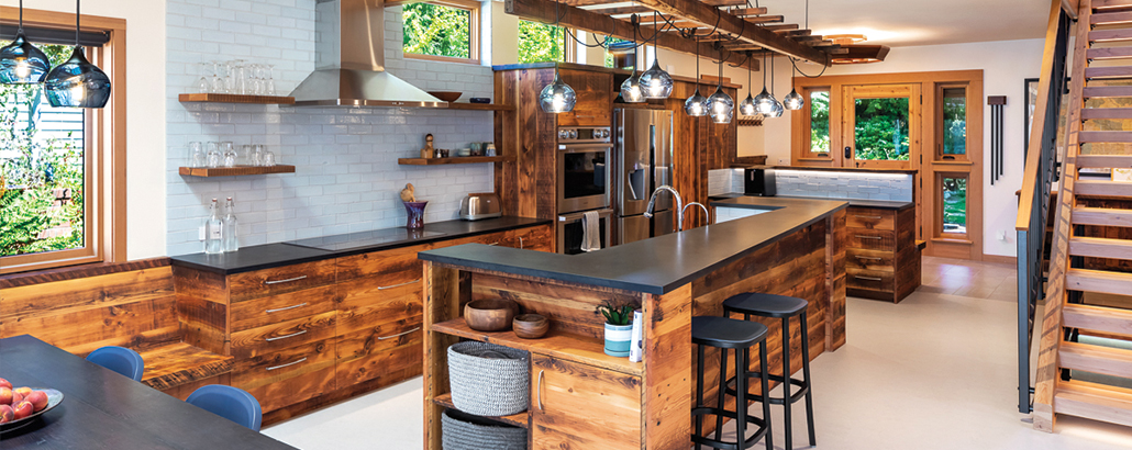 view of kitchen in west seattle custom home