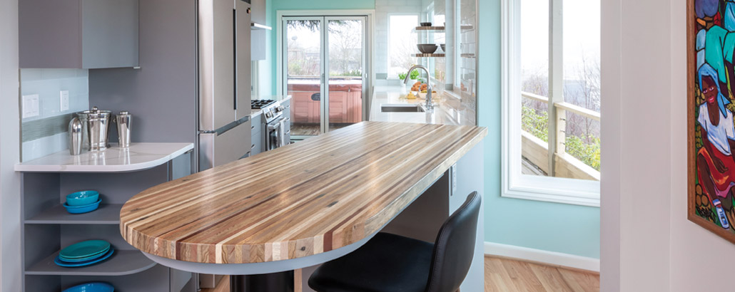 kitchen and bath remodel that included expanding space and relocating windows