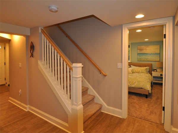 stairs down to basement remodel in Seattle