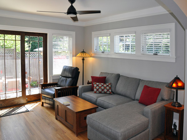 2 foot addition and sliding double patio doors