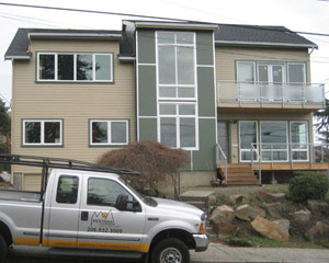 50s rambler addition, a modern addition Seattle, remodel Seattle rambler