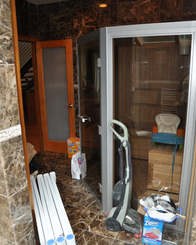 Brace yourself for the bath. It was huge, it was tile-filled and it included a sauna, hot tub and shower. The quality of the materials was excellent, but the workmanship not so much