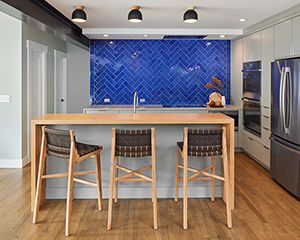 view of kitchen and seating space