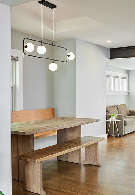 closeup of dining table