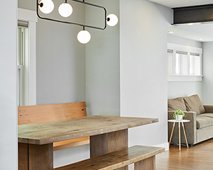 seating table in whole house remodel