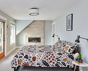 master bedroom remodel and updated fireplace