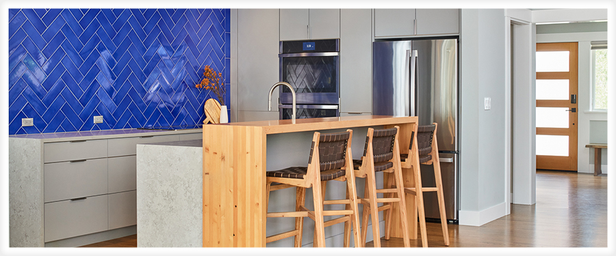 kitchen view in whole house remodel