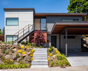 after view of front of house