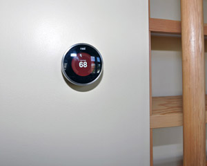 All of the mechanical systems are controlled via a Nest, which allows remote access and adjustments of temperature in the building