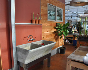 Salvaged sink from the demolished house