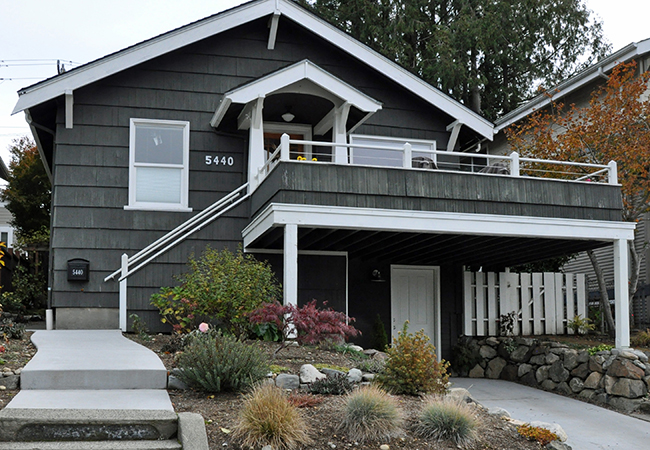 exterior view of West Seattle home needing basement remodel