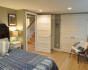 Bedroom in basement remodel