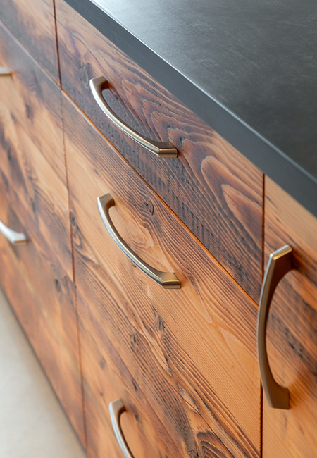 closeup of kitchen cabinets